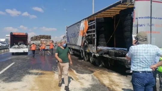 Kocaeli TEM'de zincirleme kaza!