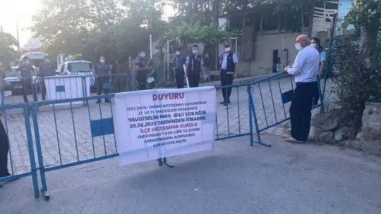 Kocaeli'de bir sokak karantinaya alındı!