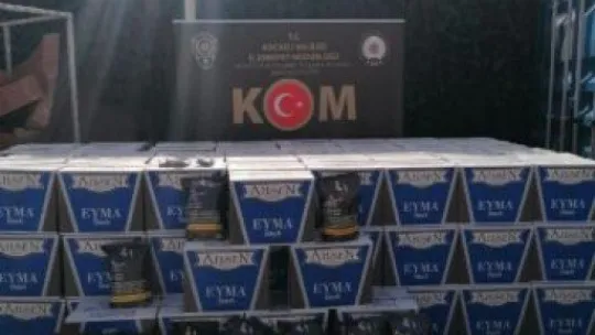 Kocaeli'de milyonlarca bandrolsüz makaron ele geçirildi