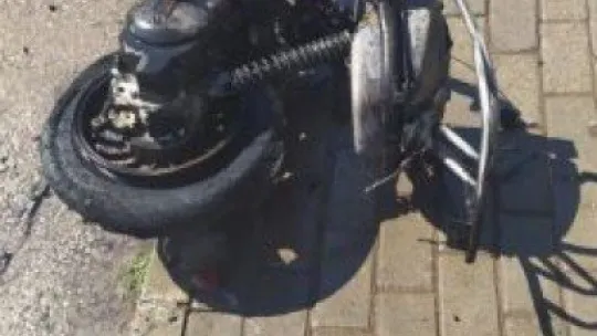 Kocaeli'de motosiklet alev alev yandı! 1 yaralı!