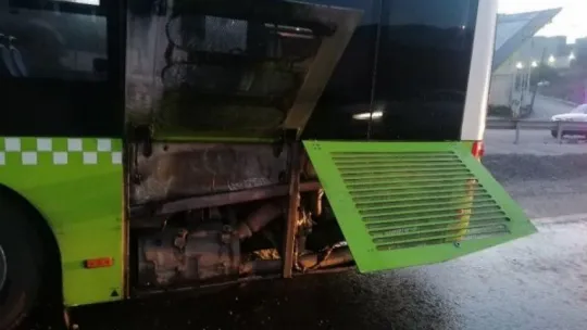 Kocaeli'de yolcu otobüsünde yangın!