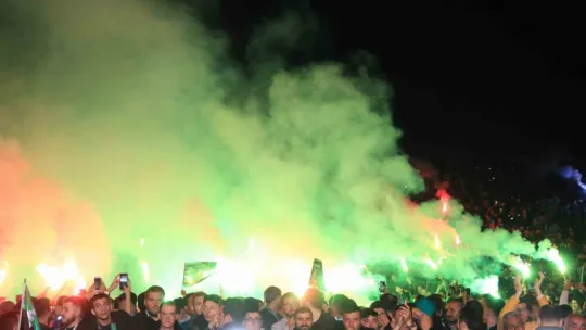 Kocaelispor şampiyonluğu böyle kutladı