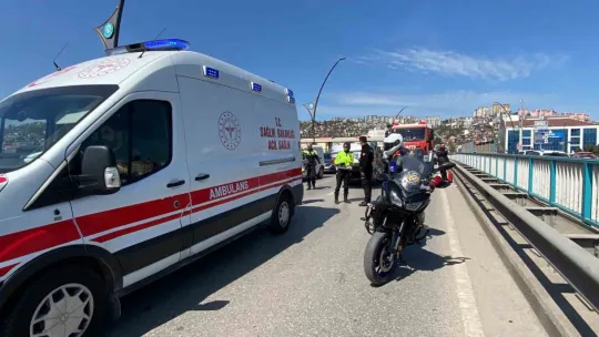 Cipe arkadan çarpan otomobil takla attı: 1 yaralı