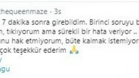 KOÜ'de sınav sistemi çöktü, sosyal medyada gündem oldu