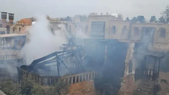 Kocaeli'deki dizi platosunda yangın