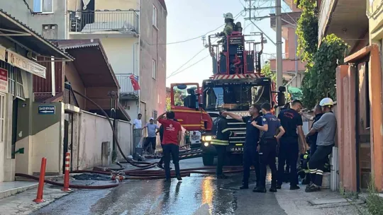 Kurs binasında korkutan yangın