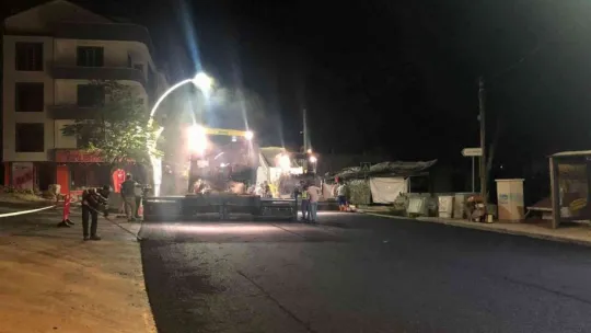 Kuruçeşme'de üstyapı çalışmalarına başlandı