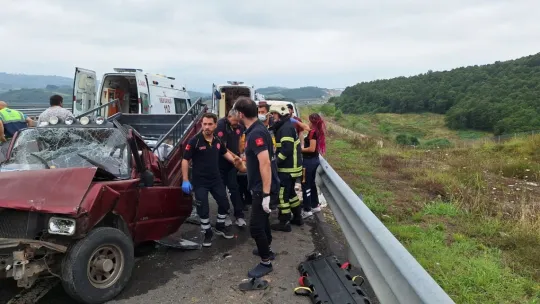Kuzey Marmara Otoyolu'nda feci kaza: yaralılar var