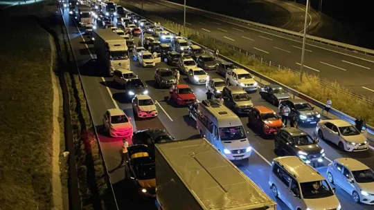 Kuzey Marmara Otoyolu'nda kontak kapattılar