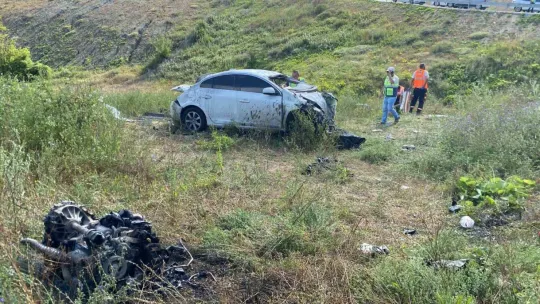 Kuzey Marmara Otoyolu'nda otomobil şarampole uçtu: 8 yaralı