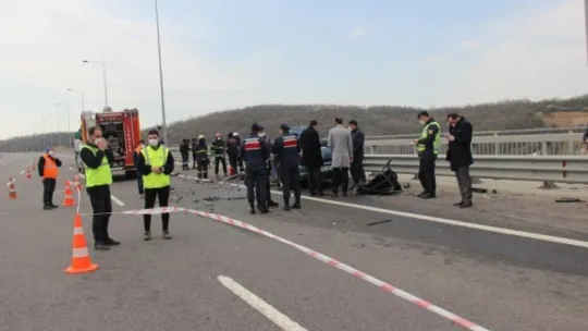 Kuzey Marmara Otoyolu'nda ölümle sonuçlanan feci kaza