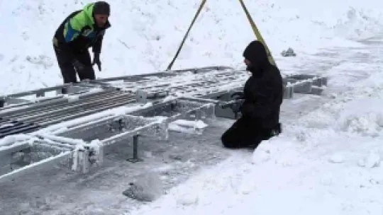 Kuzuyayla Kızak Pisti'ne yürüyen bant geliyor