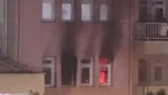 KYK yurdunun lojmanında yangın!