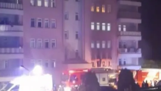 KYK yurdunun lojmanında yangın!