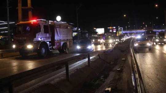 LPG yüklü tanker kaza yaptı