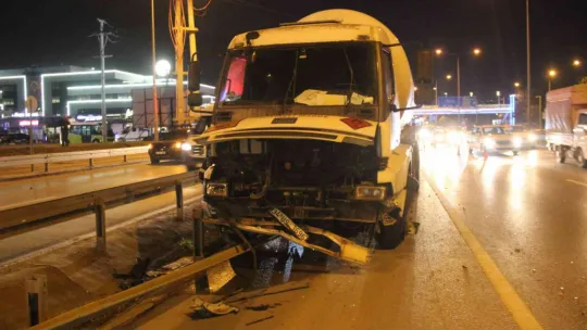 LPG yüklü tanker kaza yaptı