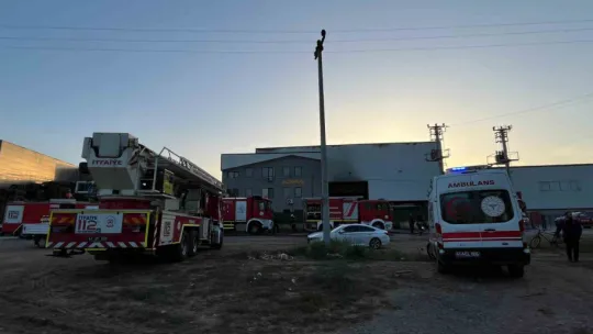 Madeni yağ fabrikasında korkutan yangın