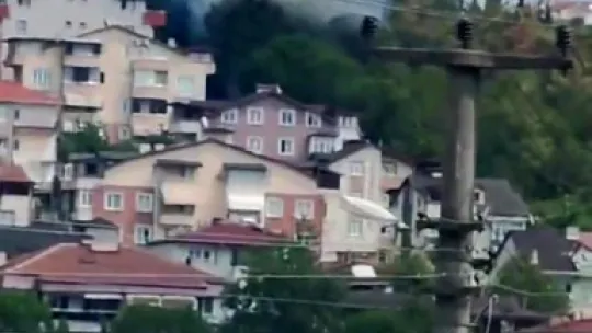 Mahalleli birlik oldu, orman yangınına kovalarla müdahale etti