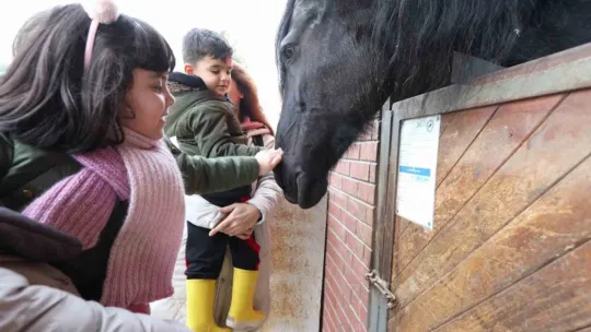 Miniklere ücretsiz at biniş eğitimleri veriliyor