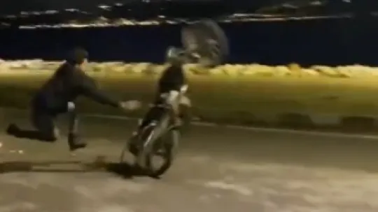 Motosiklet şovu kötü bitti