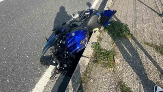Motosikletlinin öldüğü feci kazanın görüntüleri
