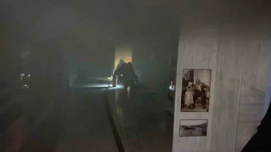 Okulun mutfağında yangın çıktı