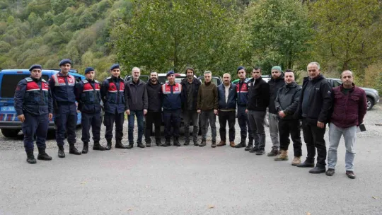 Ormanın içindeki havuza düşen yavru ayı böyle kurtarıldı