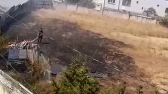 Otluk alanda korkutan yangın