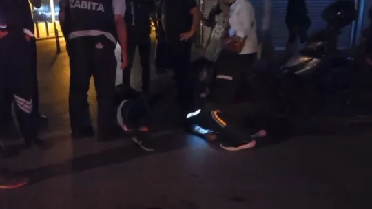 Otomobil ile çarpışan sürücü yaralandı