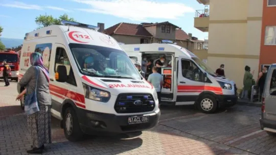 Otomobilini park ederken 4 metreden sitenin bahçesine uçtu