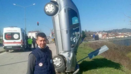 Öyle bir kaza yaptı ki görenler şok oldu!