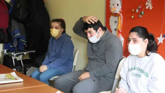 Özel öğrenciler deprem gerçeğini tatbikatla öğrendi
