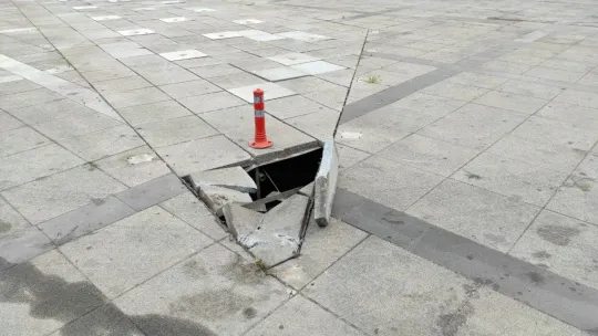 Parkenin kırılması polis ekiplerine zor anlar yaşattı