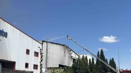 Plastik varil fabrikasında korkutan yangın