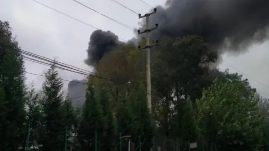 Raf fabrikasındaki yangın korkuttu