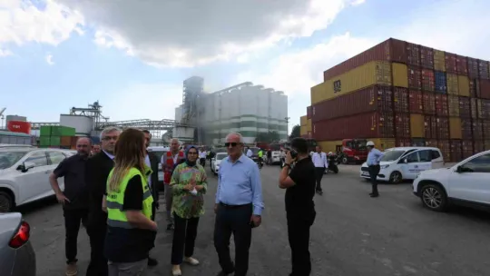 Rusya'dan gelen gemiden tahıl indirilirken patlama meydana gelmiş