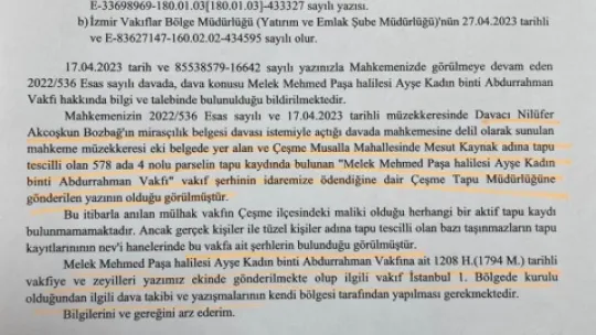 Sadrazam torunu olduğunu öğrendi, vakıflar için dava açtı