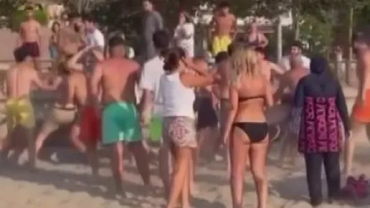 Kandıra sahilinde kavga çıktı