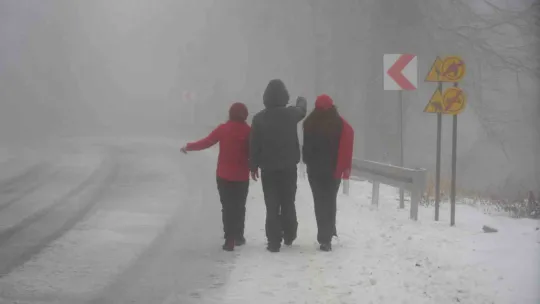 Samanlı Dağları'nın zirvesi beyaza büründü