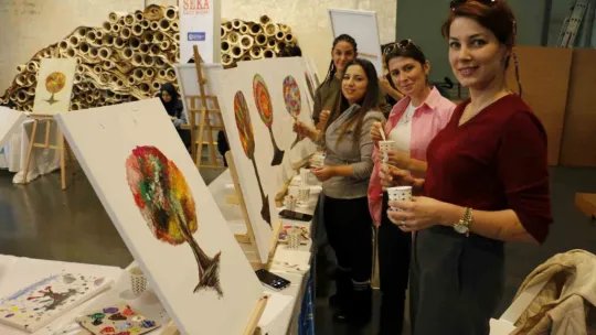 Sanat dolu bir gün geçirdiler