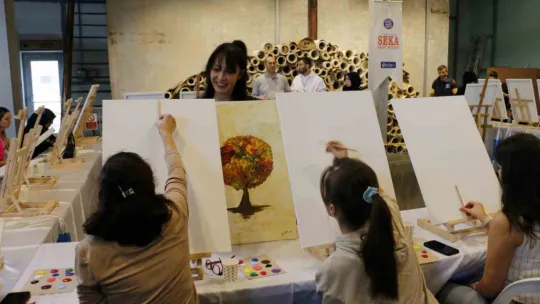 Sanat dolu bir gün geçirdiler