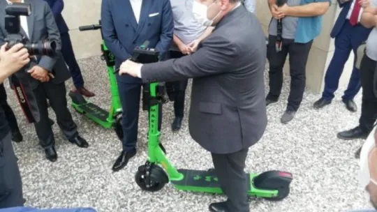 Sanayi ve Teknoloji Bakanı Varank, yerli elektrikli scooteri test etti!