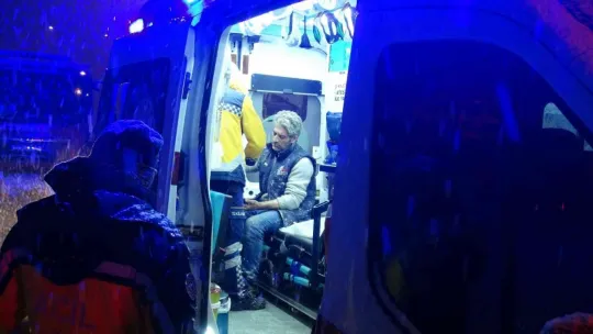 Bungalov evlerinin şantiyesinde YANGIN!