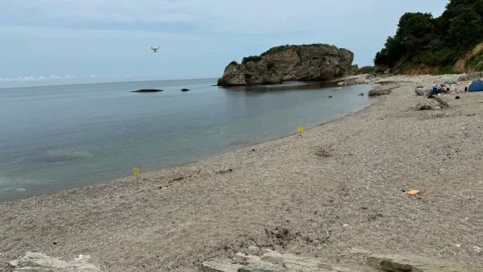 Sardala Koyu'nda atıklar toplanıyor