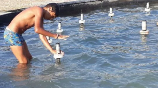 Serinlemek için 220 volt elektriğin içinde yüzdüler