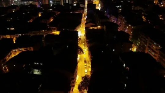 Sessizliğe bürünen Kocaeli havadan görüntülendi