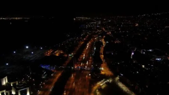 Sessizliğe bürünen Kocaeli havadan görüntülendi