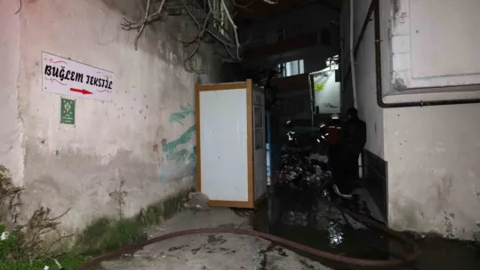 Tekstil atölyesinde yangın