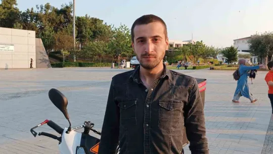 Kurye sokak ortasında dehşeti yaşadı