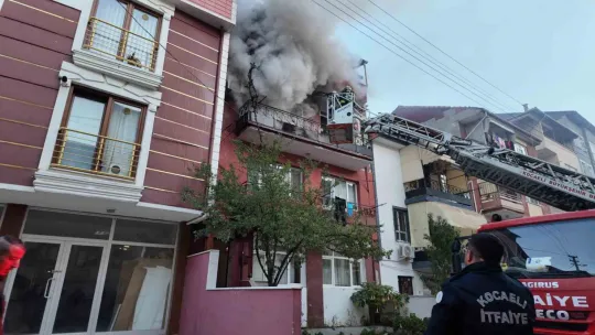 Sobadan çıkan yangında ev alev alev yandı: İtfaiye ekipleri evdeki hayvanları kurtardı